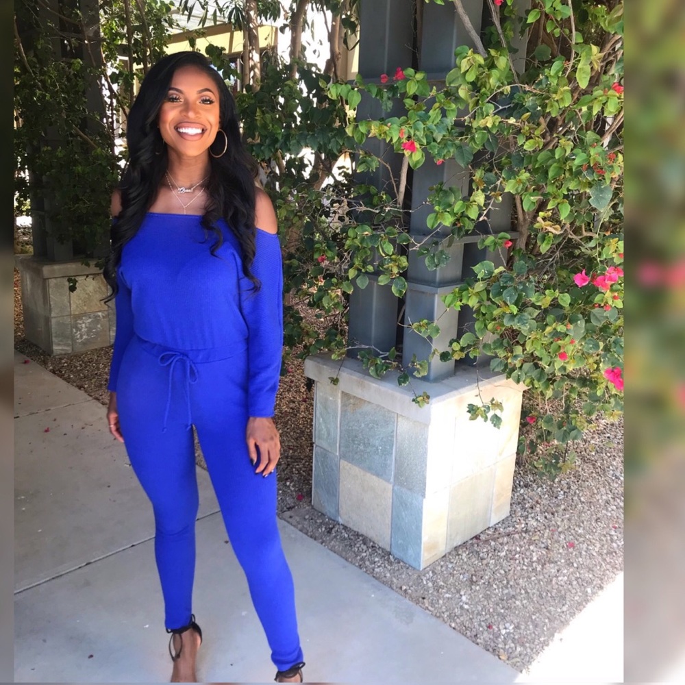 Blue jumpsuit
